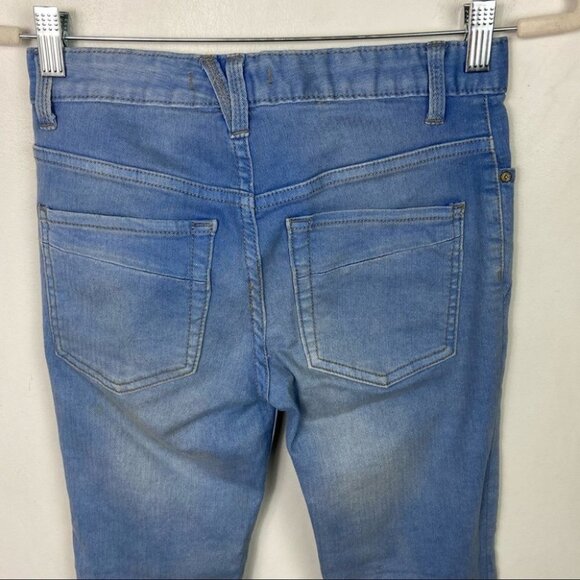 Free People High Rise Light Blue Skinny Jeans Size 24 Denim Zipper Fly Boho Jean - Picture 7 of 13
